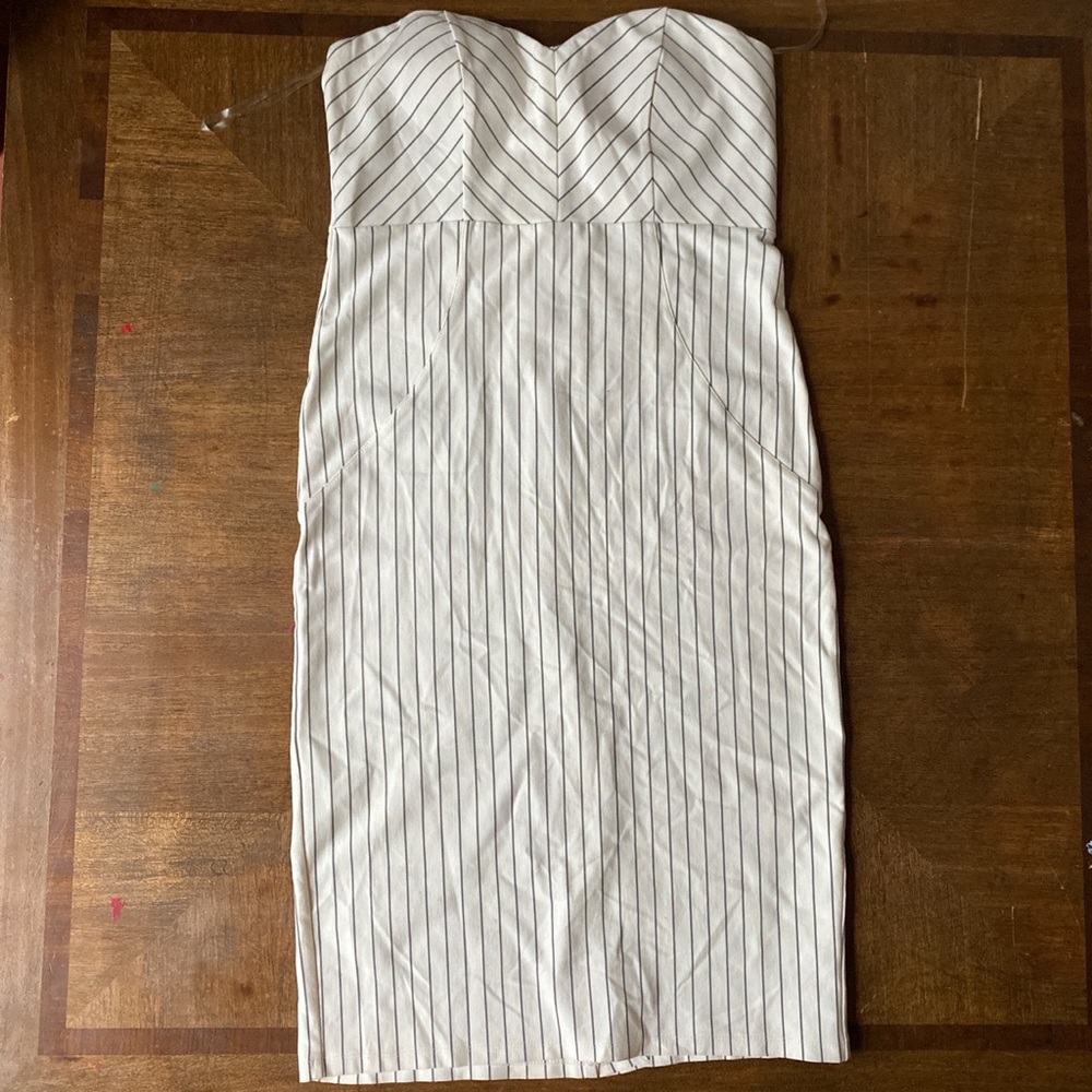 Love fast live hard strapless pencil dress size Large stretch